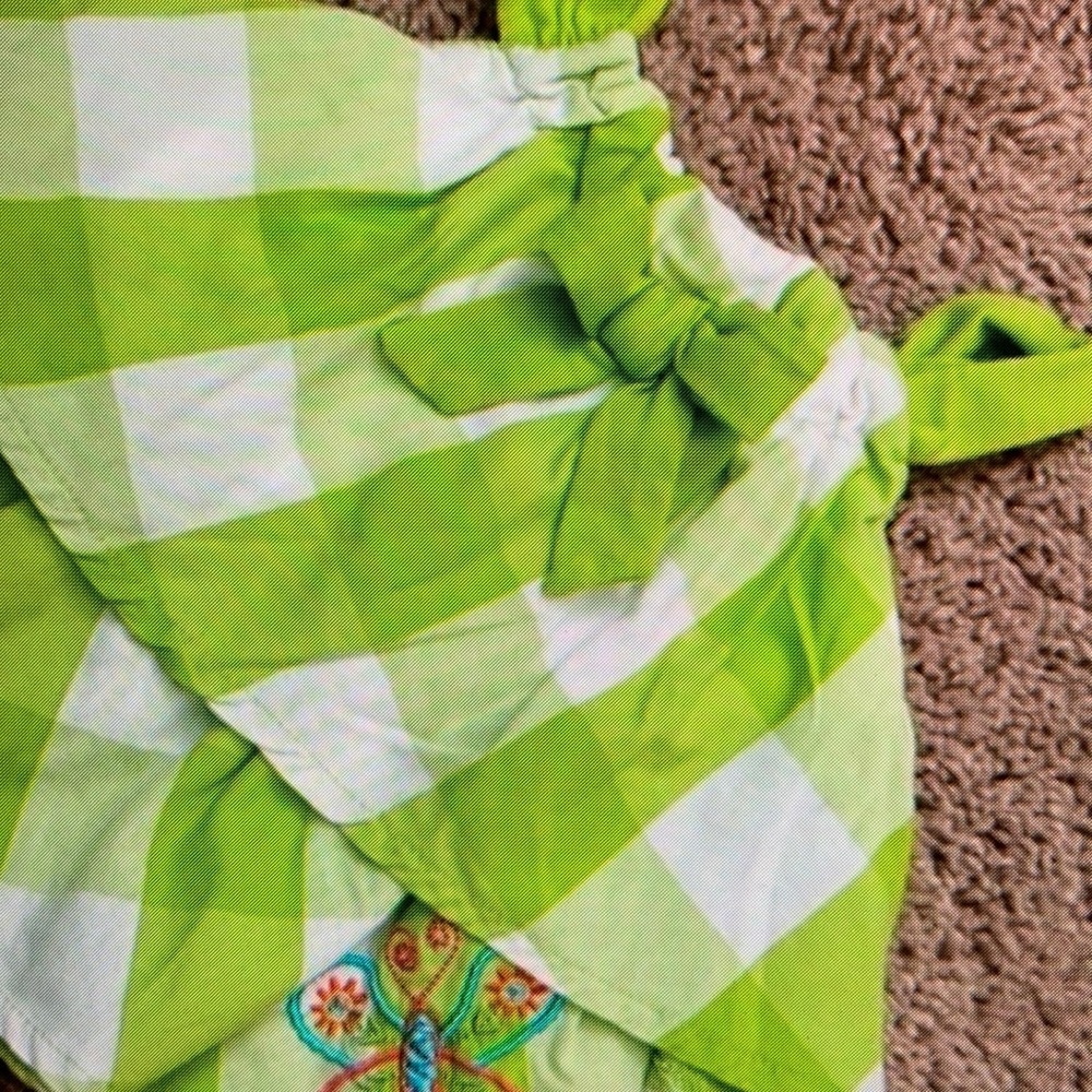 Checkered kids cute dress